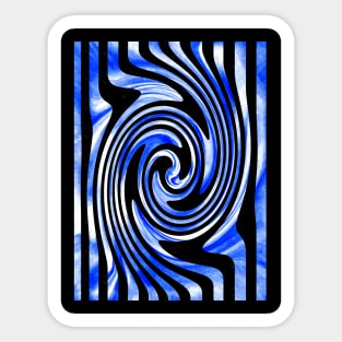 Black Blue Stripes Sticker